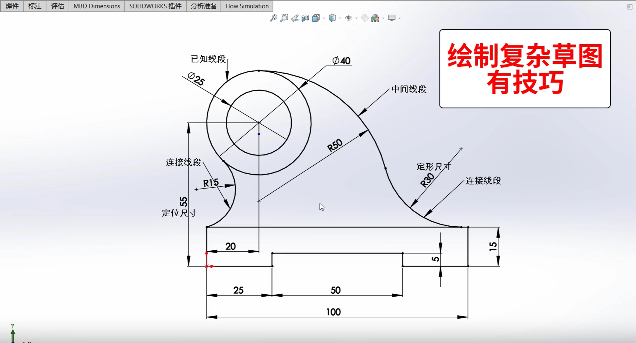 SOLIDWORKS草图功能组合拳,复杂曲线秒搞定